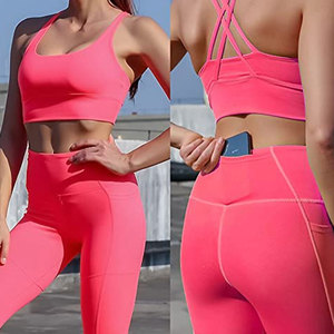 Nouveauté : Ensemble de yoga pour femmes au design tendance, faible MOQ, très vendu, en spandex et polyester - Product Image 5