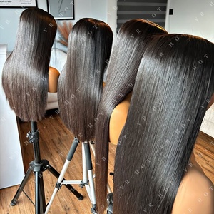 Cabello Virgen Vietnamita Liso Natural con Cutícula Alineada, Pre-Desplumado, Sin Pegamento, HD para Peluca, Súper Doble Trama 180%-300% - Product Image 6