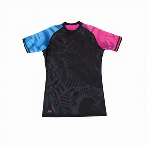 Cody Luna <b>Men</b> Full Sleeve Rash Guard <b>Black</b> Heat-Transfer Print <b>Tie</b>-Dye Quick Dry Anti-Bacterial Eco-Friendly Anti-UV Breathable - Product Image 5