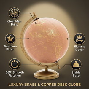 ลูกโลกตั้งโต๊ะทันสมัยพร้อมขาตั้งเหล็กและพลาสติก |   ลูกโลกแผนที่โลกตกแต่งสำหรับโต๊ะทำงาน ห้องอ่านหนังสือ และตกแต่งภายในบ้าน - Product Image 4