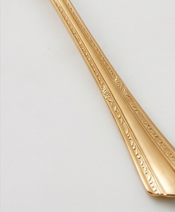 Elegant <b>Gold</b> Flatware Set with Leaf Pattern Dishwasher Safe Serving <b>Utensils</b> For Wedding And Dining Use - Product Image 2