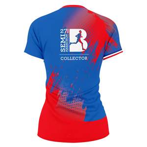 Camisetas Deportivas Sublimadas con Diseño Personalizado, MOQ Bajo, para Maratón, Cuello Redondo, Transpirables, de Secado Rápido, Poliéster, Estampado Corto - Product Image 4