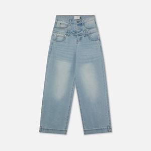 Pantalones vaqueros de hombre al por mayor, casuales, modernos, de corte recto, pierna ancha, acampanados, estilo A, holgados, versátiles, de mezclilla. - Product Image 1