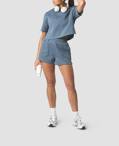 Nuevo Conjunto de Dos Piezas para Mujer, Top Corto y Pantalones Cortos por Encima de la Rodilla, 100% Algodón Ecológico y Transpirable, con Diseño Personalizable - Product Image 2