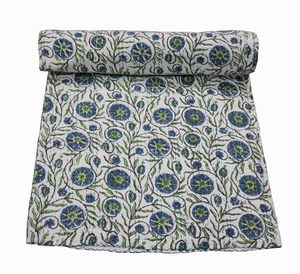 Silkgram SK40 Classic Floral Cotton <b>Quilt</b> Hand-Stitched Folded Style Eco-Friendly All-Season Home Use Wedding & Hotel Cover - Product Image 5