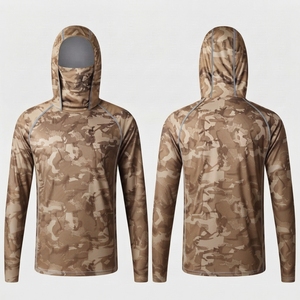 Camisa de Pesca con Capucha para Hombre, OEM ODM, Manga Larga, Impermeable, Transpirable, UPF 50, Protección Solar, Estampada, Tallas Grandes - Product Image 1