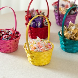Mini <b>Basket</b> for Sweet Candy <b>Gifts</b> Natural Bamboo Colorful <b>Gift</b> <b>Baskets</b> From Vietnam Factory - Product Image 3