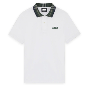 Polo Premium con Cuello Tartán para Hombre, Corte Regular, Tejido Piqué de Algodón Transpirable, Cómodo, Informal, Personalizable, Marca Privada - Product Image 4