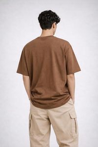 Clean Everyday Style O neck Oversized Casual And <b>Party</b> Wear Half Sleeve Tee Crafted For Men - Product Image 2