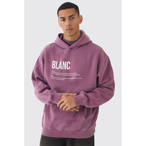 เสื้อฮู้ดดี้ผู้ชายไซส์ใหญ่พิเศษ รุ่น Blanc Washed พิมพ์ลาย 3 มิติ ผ้าคอตตอนหนานุ่ม ระบายอากาศได้ดี ราคาถูก รับผลิตตามแบบ OEM - Product Image 1