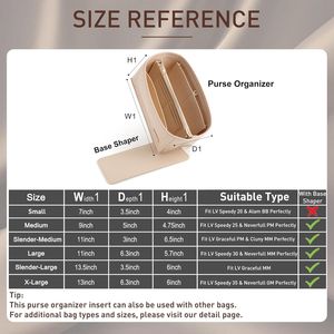 NeoNoe S Organizer Insert per 25 Borse Coach City 30 Long C Bag Charms Combination Purse Base Shaper - Product Image 3