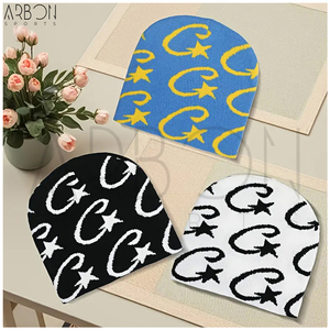 Bonnet tricoté unisexe décontracté en laine chaude pour l'hiver, style hip-hop, tendance, pour l'extérieur, avec impression de lettres, prix de gros - Product Image 4