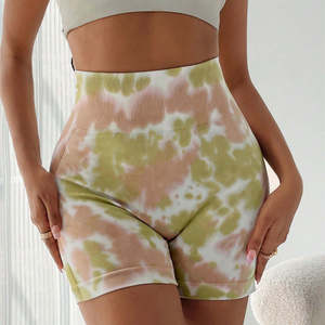 <b>Women</b> High Waisted Seamless Gym <b>Shorts</b> Tie Dye Yoga Athletic Workout <b>Shorts</b> Fitness Sportswear Activewear Wholesale - Product Image 1