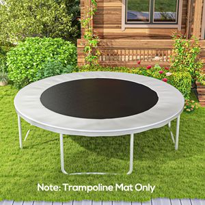 Tappetino di ricambio nero per trampolino da 12 piedi con 72 ganci a V e molle da 5,5 pollici. Molle e telaio non inclusi. - Product Image 2