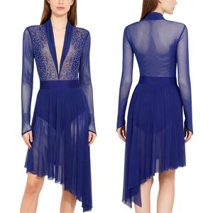 Robes de danse lyrique longues pour femmes adultes, fabricant de vêtements de danse, robes à volants pour les activités de danse, les récitals, les compétitions - Product Image 2