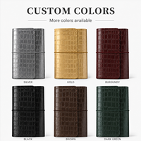 Couverture de carnet en cuir personnalisée motif croco A5, carnet de voyage à trois volets, planificateur, fournisseur de cadeaux avec logo, vente en gros de luxe