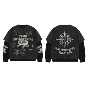 เสื้อยืดคอกลมแขนสั้นผ้าคอตตอนผสมสแปนเด็กซ์ 400 GSM พรีเมียม ทอสองชั้น พิมพ์ลายสกรีนด้านหน้า ปลายแขนริบแบบทางการ - Product Image 1