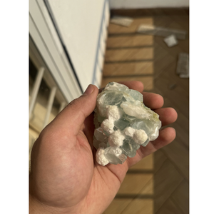 Premium Light Blue Apophyllite with Scolecite Small Cluster Natural Crystal Stone for Display and Interior Decoration - Product Image 1