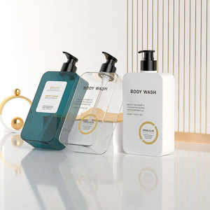 Custom Cosmetic Packaging 500ml 16.9oz Flat PETG Plastic <b>Bottle</b>-Lotion <b>Pump</b> Sprayer for <b>Shampoo</b> & Conditioner Unalilia GZSF-17 - Product Image 5