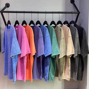 Camiseta Premium para Hombre, Lavado Ácido, Oversize, 100% Algodón, Estilo Vintage, para Impresión de Logotipo Personalizado, Streetwear, 230g, Lisa, Hecha en Pakistán - Product Image 1