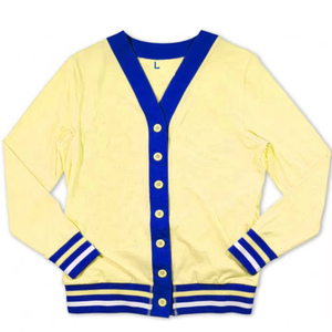 Cardigan en tricot d'hiver pour université et collège à manches longues avec logo personnalisé et broderie - Product Image 1