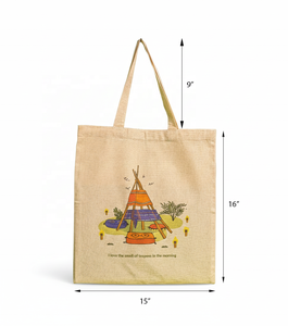 Bolsa de Compras Ecológica, Biodegradable, de Algodón de Grado Alimenticio, Reciclable, con Diseño Geométrico, Asa de Parche y Colores Personalizables - Product Image 2