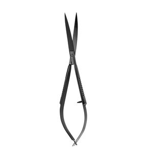 Ciseaux à ongles professionnels à ressort, en acier inoxydable, lame incurvée, outil de coupe de précision pour cuticules, manche en acier, logo personnalisé - Product Image 5
