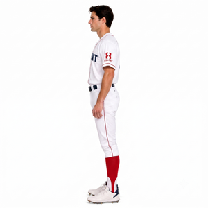 Custom OEM 100% Recycled Polyester Mesh <b>Baseball</b> Jersey Tackle Twill Team Uniform Men's Athletic Wear - Product Image 3
