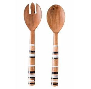 Superbe design en bois et résine, idéal pour servir des salades à la maison, en cuisine, lors de fêtes et d'événements, à un prix très raisonnable. - Product Image 1