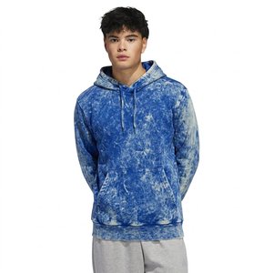 Custom Men's Winter Acid Wash Embroidered Vintage Graphic Print Heavyweight 100% Cotton Fleece <b>Hoodie</b> Private Label Wholesale - Product Image 3