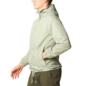 Veste coupe-vent pour homme personnalisée, automne, à capuche, imperméable, polyester, design patchwork sur le devant, légère, respirante, décontractée pour l'extérieur - Product Image 2
