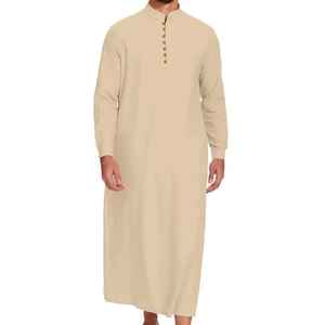 Jubba musulmane pour hommes, Thobe arabe, Jubba moderne pour hommes, Abaya pour hommes égyptiens, vêtements islamiques - Product Image 2
