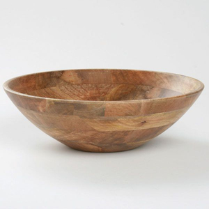 Tazón para Servir de Madera de Mango Hecho a Mano al por Mayor, Tazón Redondo de Madera con Acabado Natural para Ensaladas, Utensilios de Cocina y Hogar Duraderos y Ecológicos - Product Image 1