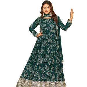 Último diseñador Faux Georgette Thread Work Anarkali vestido de Fab Zone - Product Image 1
