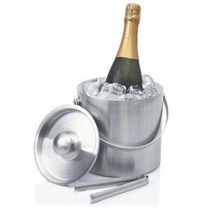 Luxury Stainless Steel Metal Ice Bucket For Ice Storage Wine Champagne Beer Cooling With Insulation Perfect For Modern Home Bar - Product Image 3