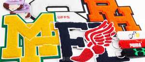 Nonwoven Felt Lightweight Iron-On Patch <b>Letter</b> M Embroidered Applique <b>Fabric</b> Badge with PVC for Clothes Hats Bags Gifts - Product Image 2