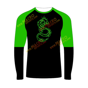 Rashguard MMA à manches longues imprimé numérique personnalisé vente en gros BJJ Rash Guard Design personnalisé Polyester Spandex 220g - Product Image 2