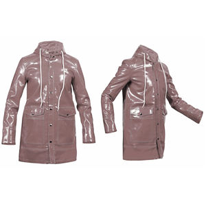 Chaqueta Impermeable de PVC Unisex, Chaqueta de Lluvia de Seguridad Ultra Resistente, Abrigo Largo para Exteriores, Estilo Urbano, Invierno - Product Image 3