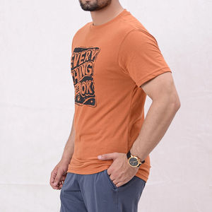 T-shirt imprimé personnalisé pour homme, col rond, manches courtes, 100 % coton, style décontracté, prix de gros - Product Image 4