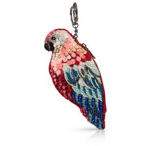 Handmade Beaded Parrot Keychain Tropical Bird Keyring Colorful Exotic Bird Bag Charm Embroidered Fashion Accessory Gift for Wome - Product Image 1