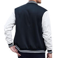 Blouson universitaire d'hiver haut de gamme pour homme, en toile, coque polyester/coton, avec patch nominatif personnalisé sur le devant