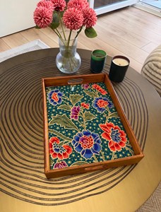 Luxury Durable Eco-Friendly Polished Solid Wooden Handcrafted Rectangle <b>Serving</b> <b>Tray</b> <b>Handles</b> Coffee Table Party Wedding Birthday - Product Image 5