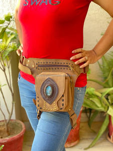 Unisexe Moto Hip Ceintures De Poche Voyage Ceintures Taille Poche Bum Sacs En Cuir Ceintures - Product Image 4