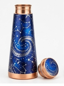 ขวดทองแดงแกะสลักกรดดีไซน์แบบพกพาสีทองสำหรับใช้ในสำนักงาน - Product Image 4
