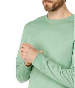 Camiseta de Manga Larga para Hombre de Alta Calidad, 100% Algodón, Transpirable, Ecológica, Cuello Redondo, con Logotipo y Diseño Personalizados - Product Image 3