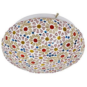 Lampe murale en mosaïque de verre en forme de bouquet de fleurs, style religieux, faite à la main, luminaire décoratif suspendu pour salon, salle à manger, décoration de la maison - Product Image 1