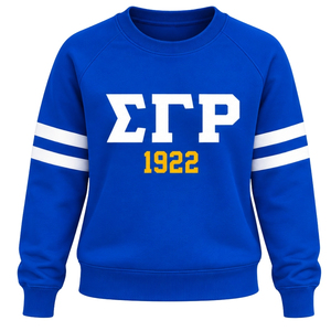 Sweat-shirt imprimé Sigma Gamma Rho pour femme, pull molletonné à col rond personnalisé pour sororité grecque, style universitaire décontracté, streetwear, vente en gros - Product Image 1