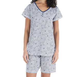 ชุดเซ็ตสองชิ้นสำหรับผู้หญิง น้ำหนักเบา เข้าชุดกัน ใส่สบายๆ สำหรับฤดูร้อน ทรงหลวม คอวี ดีไซน์สวย - Product Image 4