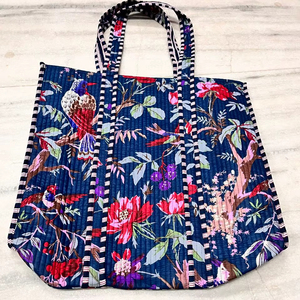 Quilted Cotton <b>Fabric</b> Travel Shoulder Tote <b>Bag</b> for Women Summer Tote <b>Bag</b> For Her New Vintage Bohemian Style Cotton For Women - Product Image 1