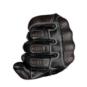 Guantes de Motocicleta Unisex de Cuero Genuino para Invierno, Compatibles con Pantalla Táctil, Cierre de Gancho y Bucle para Carreras, OEM/ODM - Product Image 6
